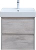 Тумба с раковиной Aquanet Nova Lite 60 дуб белый (2 ящика)