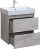 Тумба с раковиной Aquanet Nova Lite 60 дуб белый (2 ящика)