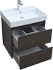 Тумба с раковиной Aquanet Nova Lite 60 дуб черный (2 ящика)