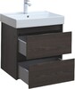 Тумба с раковиной Aquanet Nova Lite 60 дуб черный (2 ящика)