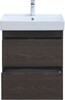 Тумба с раковиной Aquanet Nova Lite 60 дуб черный (2 ящика)