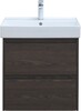 Тумба с раковиной Aquanet Nova Lite 60 дуб черный (2 ящика)