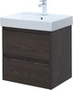 Тумба с раковиной Aquanet Nova Lite 60 дуб черный (2 ящика)