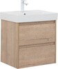 Тумба с раковиной Aquanet Nova Lite 60 дуб крафт (2 ящика)