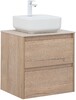 Тумба с раковиной Aquanet Nova Lite 60 дуб крафт (2 ящика)