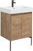 Тумба с раковиной Aquanet Nova Lite 60 дуб рустикальный (2 дверцы)