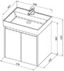 Тумба с раковиной Aquanet Nova Lite 60 дуб рустикальный (2 дверцы)