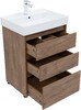 Тумба с раковиной Aquanet Nova Lite 60 дуб рустикальный (3 ящика)