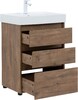 Тумба с раковиной Aquanet Nova Lite 60 дуб рустикальный (3 ящика)