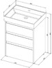 Тумба с раковиной Aquanet Nova Lite 60 дуб рустикальный (3 ящика)