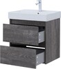 Тумба с раковиной Aquanet Nova Lite 60 дуб серый (2 ящика)