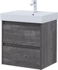 Тумба с раковиной Aquanet Nova Lite 60 дуб серый (2 ящика)