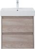 Тумба с раковиной Aquanet Nova Lite 60 орех светлый (2 ящика)