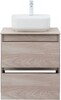 Тумба с раковиной Aquanet Nova Lite 60 орех светлый (2 ящика)