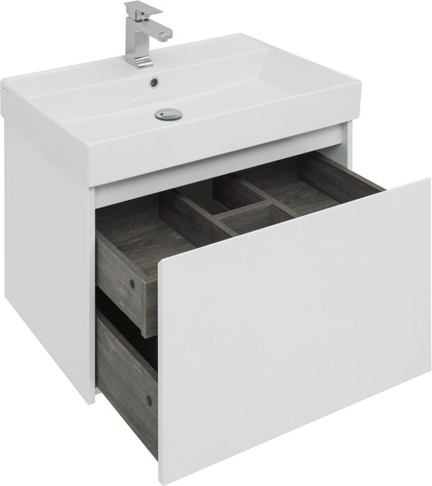 Тумба с раковиной Aquanet Nova Lite 75 белый (1 ящик)
