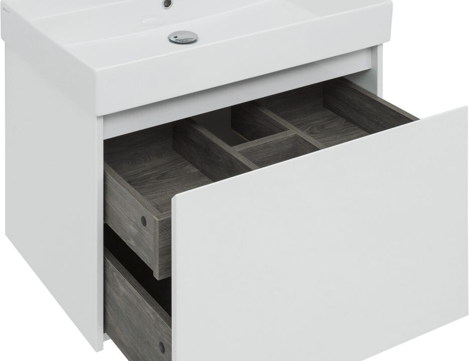 Тумба с раковиной Aquanet Nova Lite 75 белый (1 ящик)