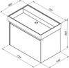 Тумба с раковиной Aquanet Nova Lite 75 белый (1 ящик)