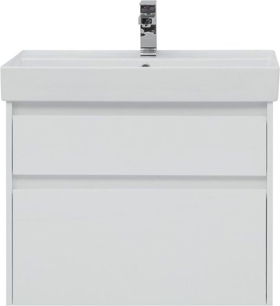 Тумба с раковиной Aquanet Nova Lite 75 белый (2 ящика)
