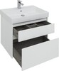 Тумба с раковиной Aquanet Nova Lite 75 белый (2 ящика)