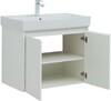Тумба с раковиной Aquanet Nova Lite 75 белый глянец (2 дверцы)