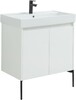 Тумба с раковиной Aquanet Nova Lite 75 белый глянец (2 дверцы)