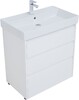Тумба с раковиной Aquanet Nova Lite 75 белый глянец (3 ящика)