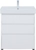 Тумба с раковиной Aquanet Nova Lite 75 белый глянец (3 ящика)