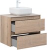 Тумба с раковиной Aquanet Nova Lite 75 дуб крафт (2 ящика)