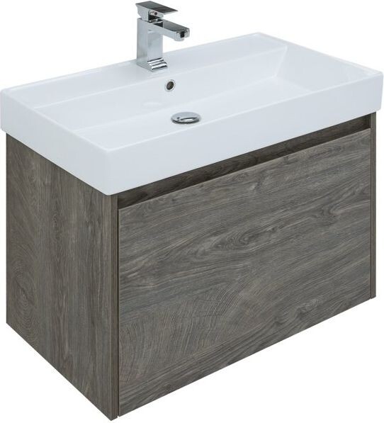 Тумба с раковиной Aquanet Nova Lite 75 дуб рошелье (1 ящик)