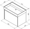 Тумба с раковиной Aquanet Nova Lite 75 дуб рошелье (1 ящик)
