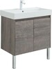 Тумба с раковиной Aquanet Nova Lite 75 дуб рошелье (2 дверцы)