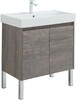 Тумба с раковиной Aquanet Nova Lite 75 дуб рошелье (2 дверцы)