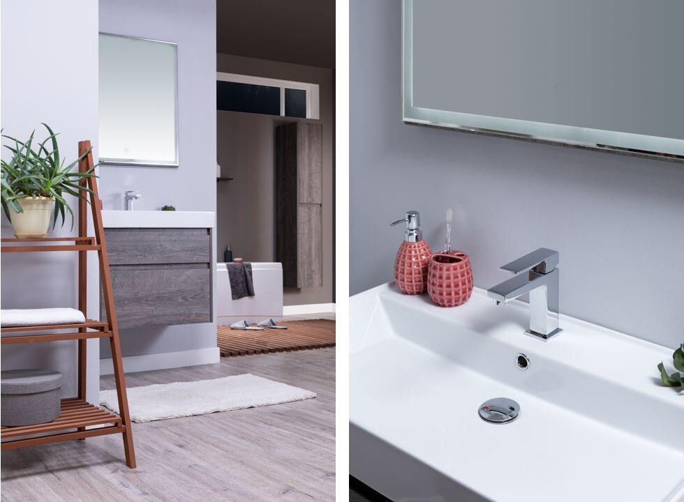 Тумба с раковиной Aquanet Nova Lite 75 дуб рошелье (2 ящика)