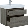 Тумба с раковиной Aquanet Nova Lite 75 дуб рошелье (2 ящика)