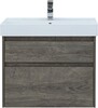 Тумба с раковиной Aquanet Nova Lite 75 дуб рошелье (2 ящика)