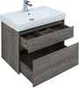 Тумба с раковиной Aquanet Nova Lite 75 дуб рошелье (2 ящика)