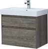 Тумба с раковиной Aquanet Nova Lite 75 дуб рошелье (2 ящика)