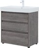 Тумба с раковиной Aquanet Nova Lite 75 дуб рошелье (3 ящика)