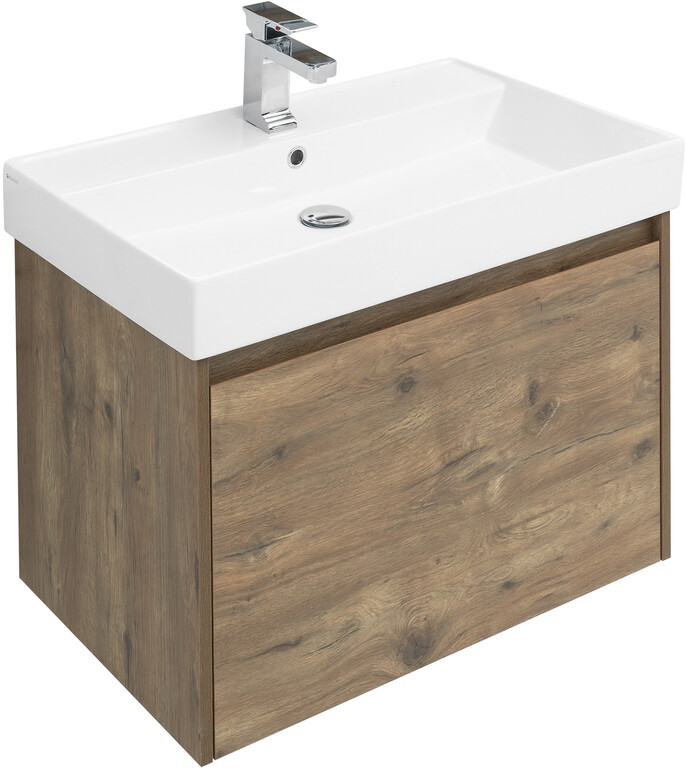Тумба с раковиной Aquanet Nova Lite 75 дуб рустикальный (1 ящик)