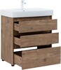 Тумба с раковиной Aquanet Nova Lite 75 дуб рустикальный (3 ящика)