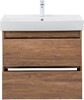 Тумба с раковиной Aquanet Nova Lite 75 дуб шоколадный (2 ящика)