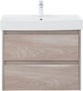 Тумба с раковиной Aquanet Nova Lite 75 орех светлый (2 ящика)