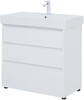 Тумба с раковиной Aquanet Nova Lite 85 белый глянец (3 ящика)