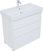 Тумба с раковиной Aquanet Nova Lite 85 белый глянец (3 ящика)