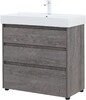 Тумба с раковиной Aquanet Nova Lite 85 дуб рошелье (3 ящика)