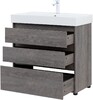 Тумба с раковиной Aquanet Nova Lite 85 дуб рошелье (3 ящика)