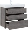Тумба с раковиной Aquanet Nova Lite 85 дуб рошелье (3 ящика)
