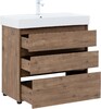 Тумба с раковиной Aquanet Nova Lite 85 дуб рустикальный (3 ящика)