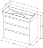 Тумба с раковиной Aquanet Nova Lite 85 дуб рустикальный (3 ящика)