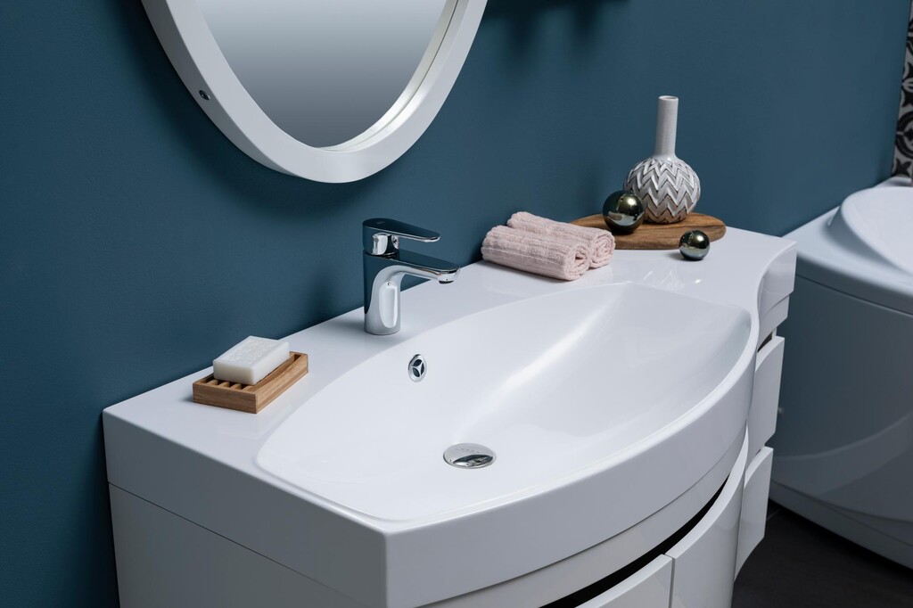 Тумба с раковиной Aquanet Опера 115 L белый (2 дверцы 2 ящика)